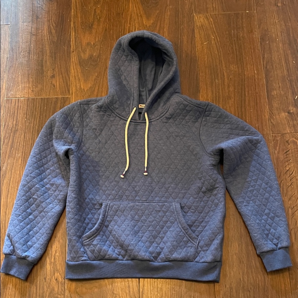 Marine Layer Quilted Navy Hoodie